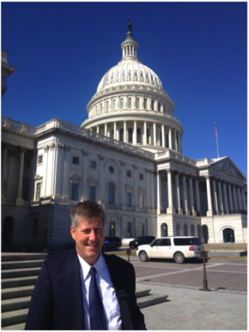 Bob Rees visiting his Members of Congress in Washington, DC