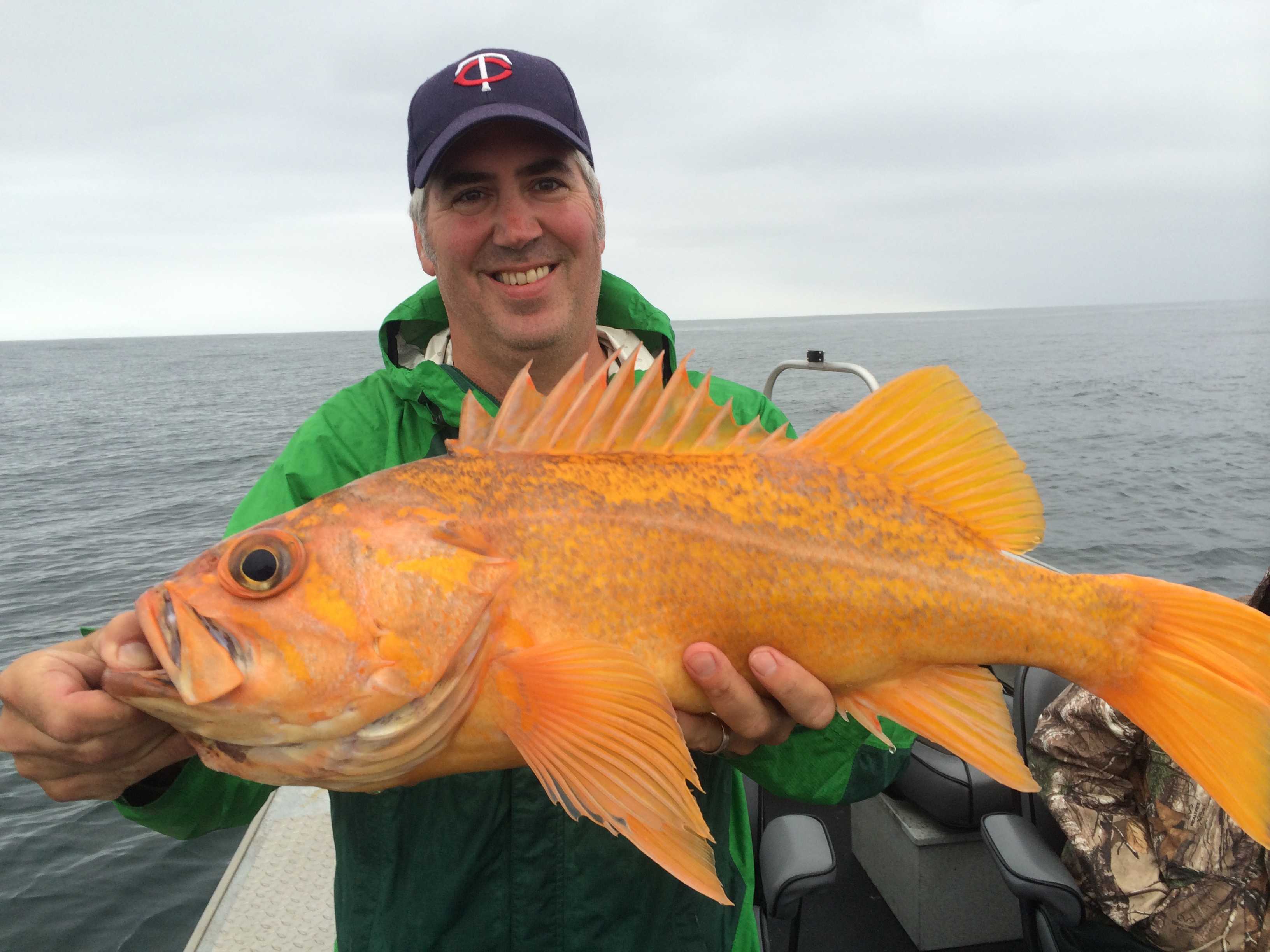 Angler Dan Hogan caught a canary rockfish.
