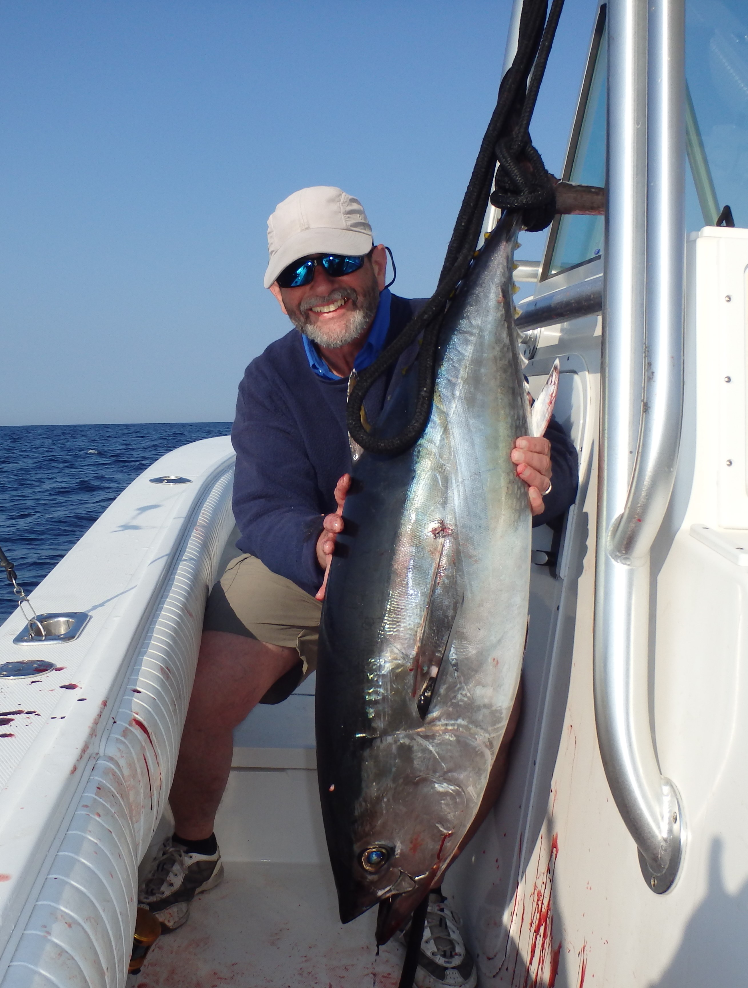 Bluefin magic: Dave Monti with bluefin tuna caught on a July day.