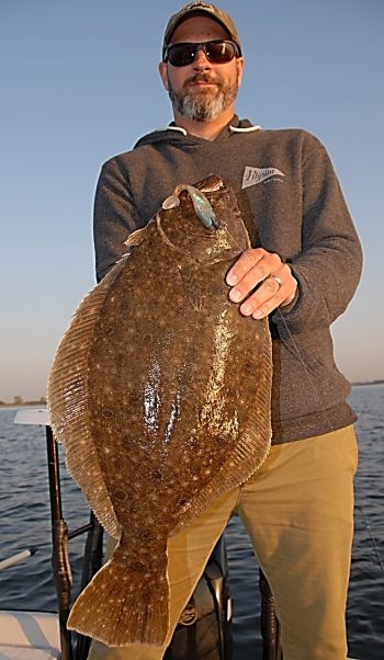 Fluke like this are few and far between in the bays. Photo by John McMurray.