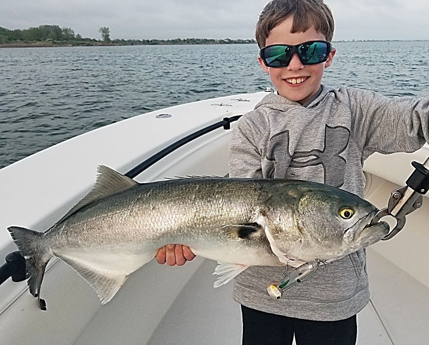 Oliver with bluefish