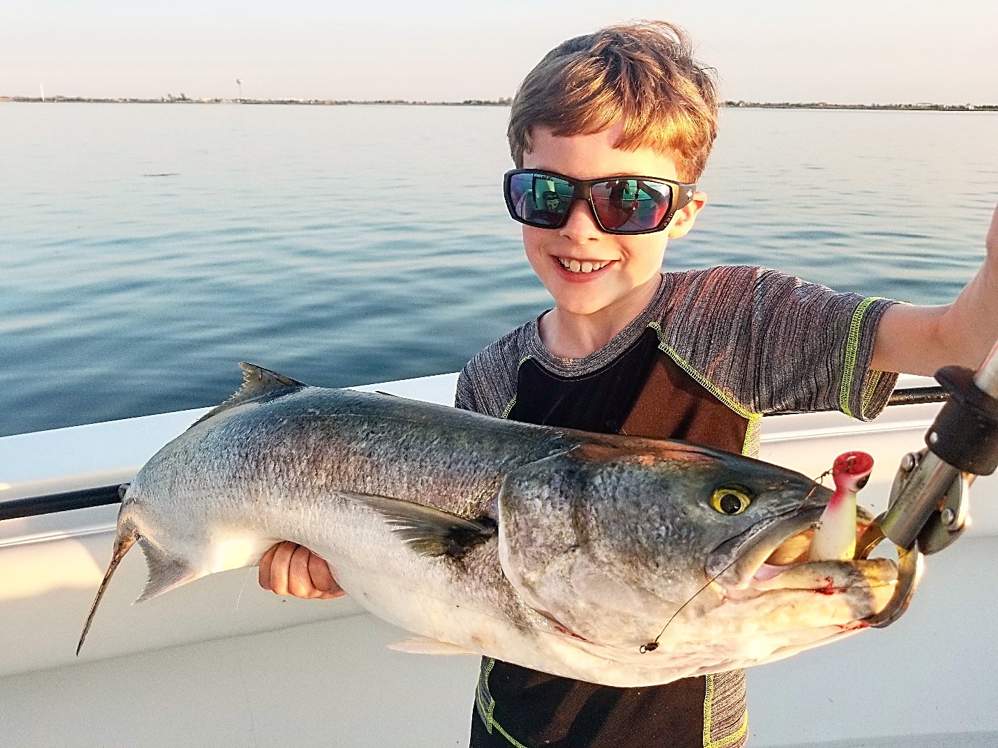 Oliver with bluefish