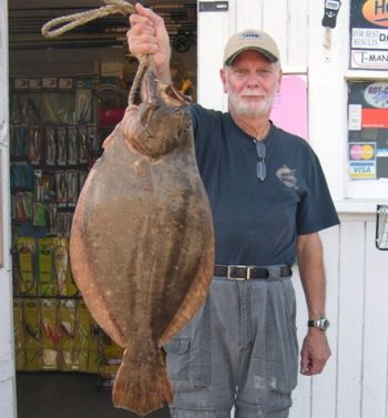 Don Smith, a RISAA founding board member with a 15-plus pound summer flounder he caught off Block Island.