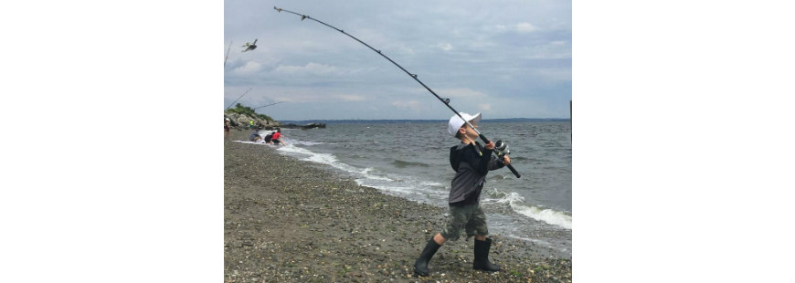 Youth fishing camp participants caught on quickly. By day three, they were casting from shore like pros.