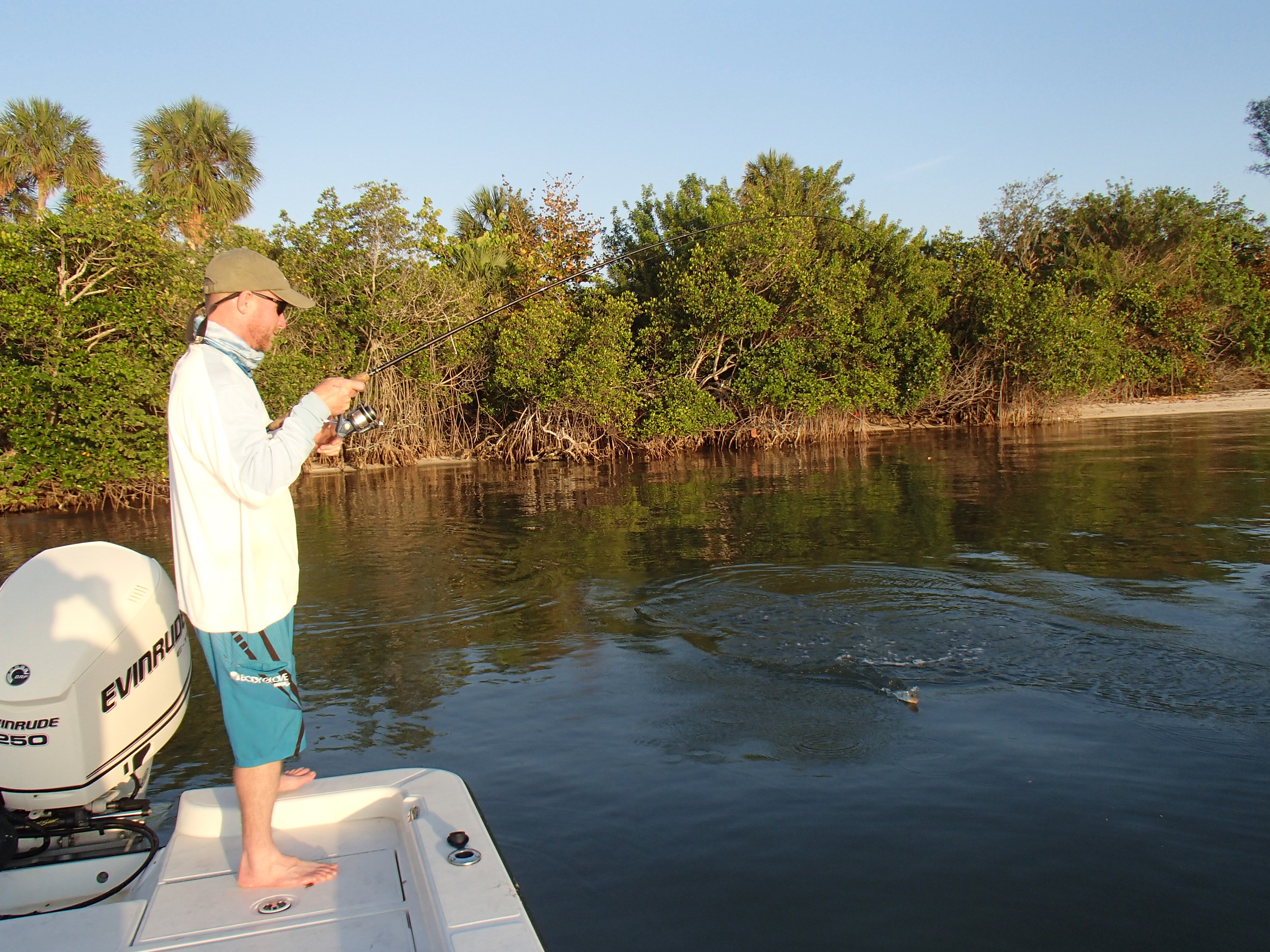 Terry Gibson fishing in the Indian River Lagoon.