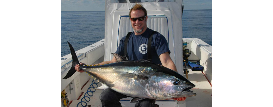 Captain John McMurray with Bluefin Tuna